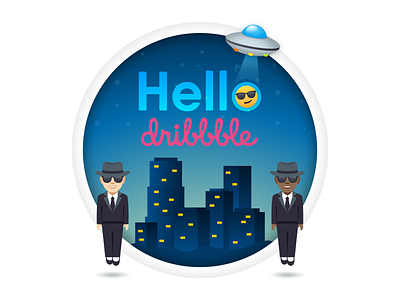 Hello Dribbble! debut emoji first shot hello dribbble hello dribble introduction welcome