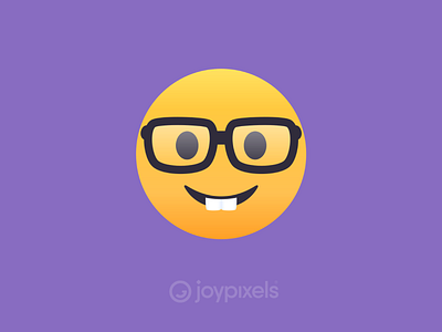 Nerd Face Emoji character emoji face fun icon illustration nerd reaction smiley smiley face