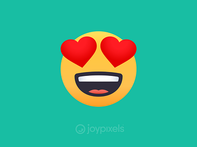 The JoyPixels Smiling Face with Heart Eyes emoji - Version 4.5 character emoji face fun heart heart eyes icon illustration reaction smiley smiley face