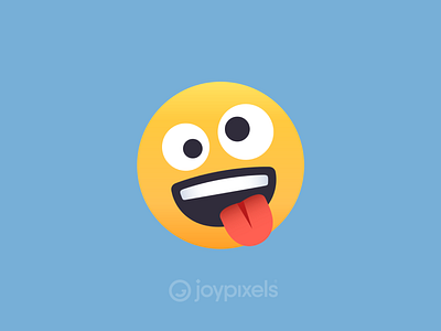 The JoyPixels Zany Face emoji - Version 4.5 character emoji face fun icon illustration reaction silly smiley smiley face tongue wild