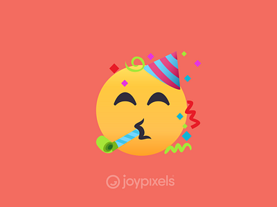 The JoyPixels Partying Face Emoji - Version 4.5 character emoji face icon illustration party party hat reaction smiley smiley face