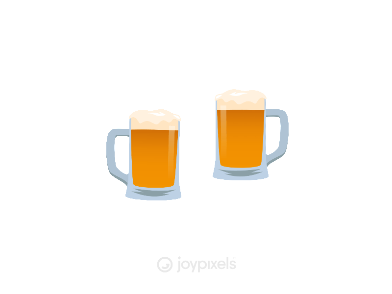 The JoyPixels Clinking Beers Emoji Animation after affects animated animation beer beers cheers emoji glasses icon reaction