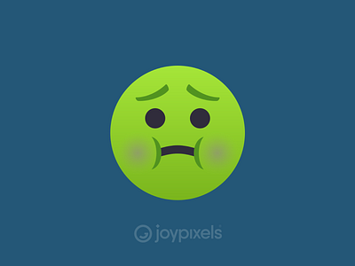 The JoyPixels Nauseated Face Emoji - Version 4.5 character emoji emojis face icon illustration nauseated puke reaction sick smiley smiley face