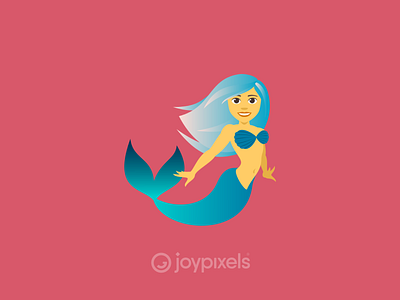 The JoyPixels Mermaid Emoji - Version 4.5 character emoji emojis fantasy fish icon illustration mermaid mermaids smiley