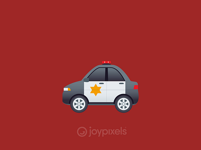 The JoyPixels Police Car Emoji - Version 4.5 auto automobile car character emoji icon illustration police car police officer