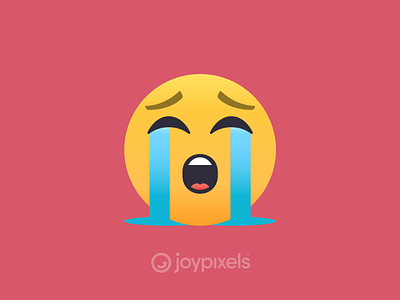 The JoyPixels Loudly Crying Face Emoji - Version 4.5 character cry crying emoji icon illustration reaction sad face smiley smiley face tears