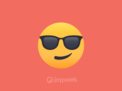 The JoyPixels Smiling Face with Sunglasses Emoji - Version 4.5 character chill cool emoji fun icon illustration reaction shades smiley smiley face sunglasses