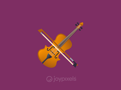 The JoyPixels Violin Emoji - Version 4.5 character emoji icon illustration instrument music musician reaction viola violin