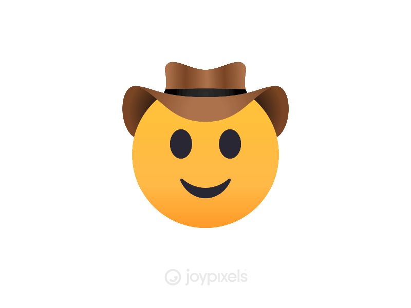 The JoyPixels Cowboy Face Emoji Animation after affects animated animated emoji animation character cowboy cowboy hat emoji icon illustration reaction smiley smilies