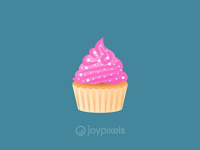 The JoyPixels Cupcake Emoji - Version 4.5 character cupcake cupcakes emoji food icon illustration muffin reaction sprinkles