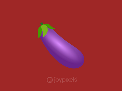 The JoyPixels Eggplant Emoji - Version 4.5 character eggplant emoji food fun icon illustration reaction smiley vegetable