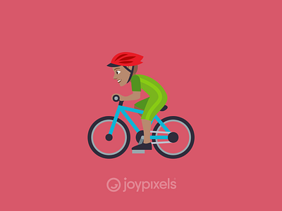 The JoyPixels Person Biking Emoji - Version 4.5 bike biking character cycling cyclist diversity emoji icon illustration skin tone