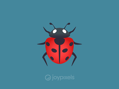 The JoyPixels Lady Beetle Emoji - Version 4.5 beetle beetles bug character cute emoji icon illustration insects ladybeetle ladybug ladybugs reaction