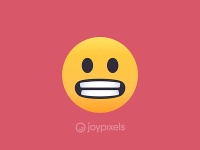 The JoyPixels Grimacing Face Emoji - Version 4.5 character emoji face fun grimace grimacing grin grinning icon illustration reaction smiley smiley face