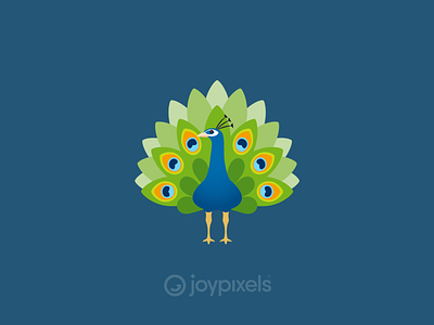 The JoyPixels Peacock Emoji - Version 4.5 animal bird character emoji feather icon illustration peacock plumage plume