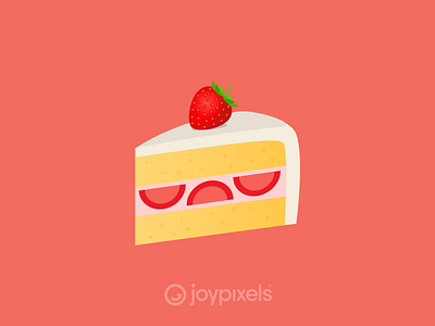 The JoyPixels Cake Emoji - Version 4.5 cake character dessert emoji frosting icing icon illustration reaction shortcake strawberry sweet sweets