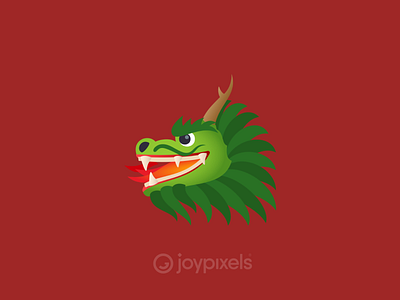 The JoyPixels Dragon Face Emoji - Version 4.5 animal character chinese dragon emoji face icon illustration reaction