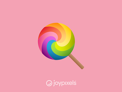 The JoyPixels Lollipop Emoji - Version 4.5 character dessert emoji icon illustration lolipop lollies lollipop lollipops rainbow rainbows sucker sweet sweets swirl