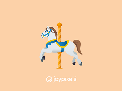 The JoyPixels Carousel Horse Emoji - Version 4.5 carousel character emoji horse horses icon illustration merry go round reaction