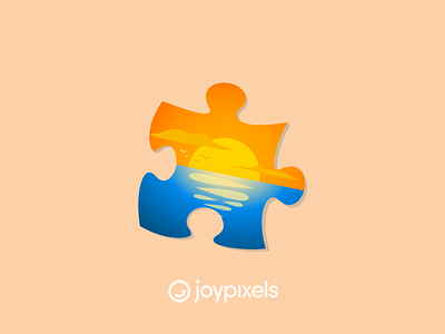The JoyPixels Puzzle Piece Emoji - Version 4.5 character emoji icon illustration piece puzzle puzzle game puzzle piece sunset sunsets tile