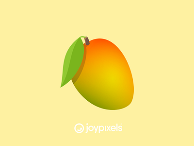 The JoyPixels Mango Emoji - Version 4.5 branding character design emoji emojis food fruit glyph gradiant gradient graphic icon illustration mango vector