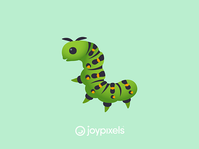 The JoyPixels Bug Emoji - Version 4.5 bug caterpillar character design emoji glyph graphic icon illustration insect vector