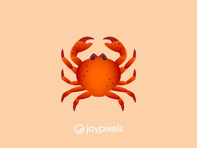 The JoyPixels Crab Emoji - Version 4.5 character claw crab emoji fish glyph graphic icon illustration reaction shellfish vector