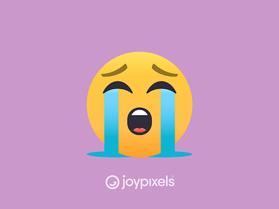 The JoyPixels Loudly Crying Face Emoji - Version 4.5 character crying design emoji emojis face graphic icon illustration logo reaction smiley smiley face smileys tears vector