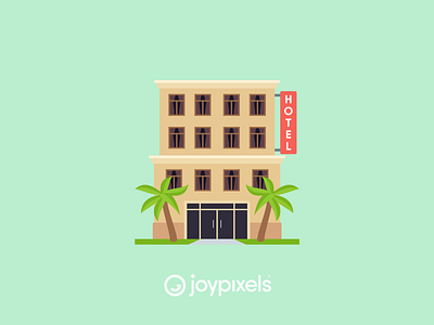 The JoyPixels Hotel Emoji - Version 4.5 architect architecture building emoji glyph graphic hotel hotel app icon illustration palm travel vacation vector