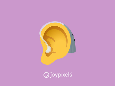 The JoyPixels Ear with Hearing Aid Emoji - Version 5.0 ability character design disability emoji emojis glyph graphic hearing aid icon illustration impaired