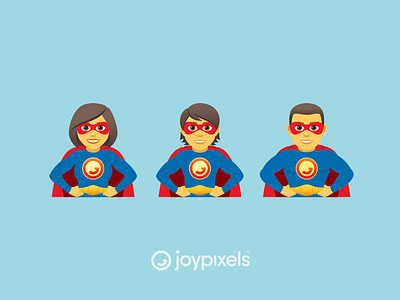 The JoyPixels Superheroes Emoji - Version 5.0 character design emoji emojis fun hero heroes icon illustration reaction superhero superheroes superman superwoman