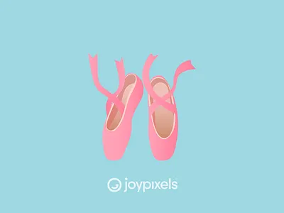 The JoyPixels Ballet Shoe Emoji - Version 5.0 ballet ballet shoes ballet slippers character dance dancer dancing emoji glyph graphic icon illustration shoe shoes slipper