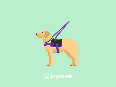 The JoyPixels Guide Dog Emoji - Version 5.0 accessibility accessible character dog dog illustration emoji guide dog icon illustration reaction service animal service dog