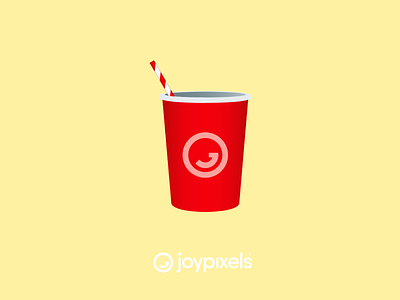 The JoyPixels Cup with Straw Emoji - Version 5.0 beverage beverage packaging cup cup with straw cups drink drinks emoji icon illustration