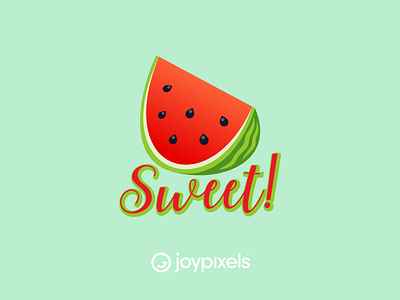 The JoyPixels Sweet Sticker - Summer Pack emoji fruit fruity icon illustration melon melons sticker stickers summer summer flyer summer party summertime sweet watermelon