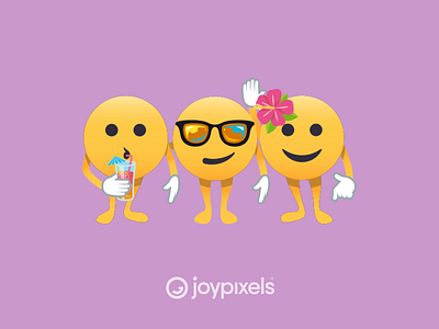 The JoyPixels Summer Friends Sticker - Summer Pack besties bffs character emoji emojis friends icon illustration smiley smiley emoji smileys smiling face summer summertime