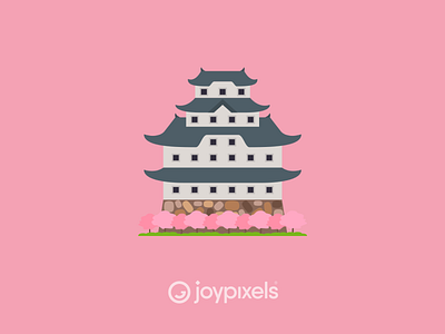 The JoyPixels Japanese Castle Emoji - Version 5.0 architecture asian castle emoji emojis glyph graphic icon illustration japanese pagoda tower vector