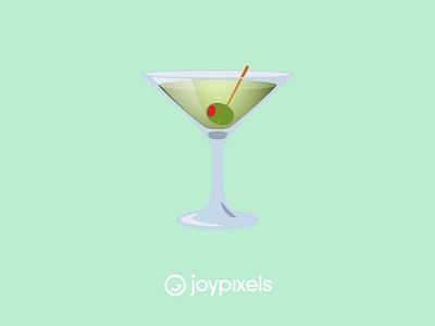 The JoyPixels Cocktail Glass Emoji - Version 5.0 beverage cocktail drink drinks emoji emojis food food and drink glass glyph graphic icon illustration liquor martini olive
