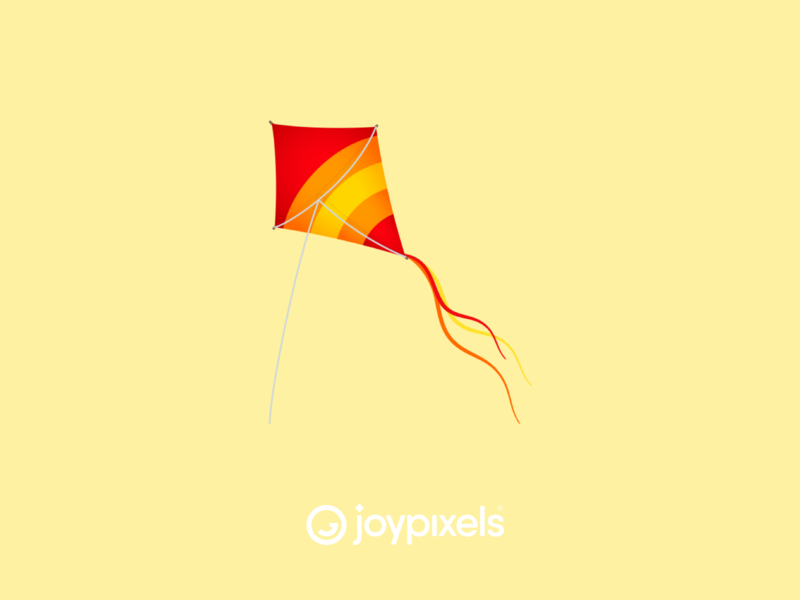The JoyPixels Kite Emoji - Version 5.0 design emoji emojis fly glyph graphic icon illustration kite kitesurfing toy toys vector