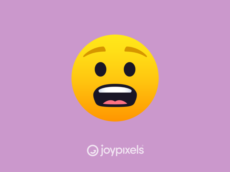 The JoyPixels Anguished Face Emoji - Version 5.0 character emoji emojis glyph graphic icon illustration reaction smiley smiley face