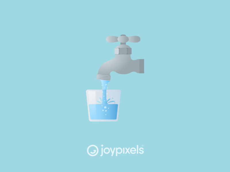 The JoyPixels Potable Water Emoji - Version 5.0 design emoji emojis faucet glyph graphic icon illustration symbol vector water