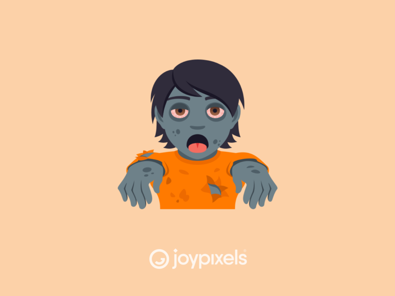 The JoyPixels Zombie Emoji - Version 5.0 character emoji emoji set emojis face glyph graphic halloween halloween bash halloween design icon illustration reaction zombie