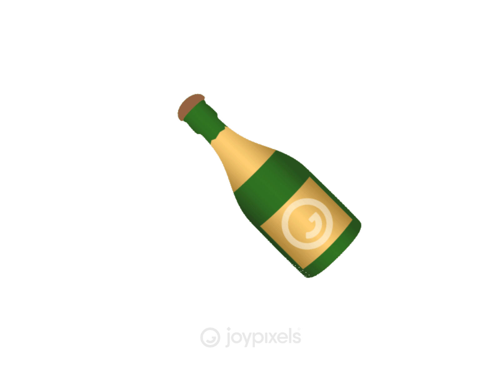 The JoyPixels Bottle with Popping Cork Emoji Animation by