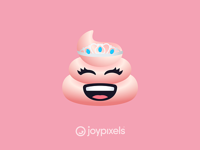 The JoyPixels Rose Princess Poo - All Smiles 1.0 character emoji emojis glyph graphic icon illustration poo poop poops princess reaction smiley vector