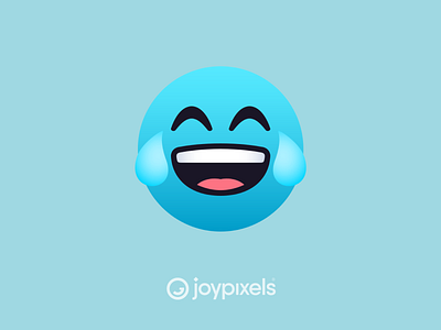 The JoyPixels Blue Tears of Joy Emoji - All Smiles 1.0 character emoji emojis glyph gradient graphic happy icon illustration joy reaction smiley smiley face tears tears of joy vector