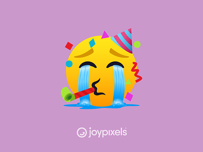 The JoyPixels Crying Partying Face - All Smiles 1.0