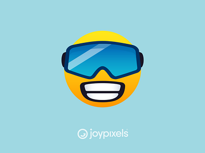 The JoyPixels Face with Ski Goggles Emoji - All Smiles 1.0