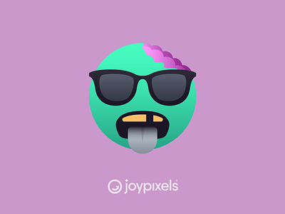 The Zombie Face with Sunglasses Emoji - All Smiles 1.0 character emoji emojis glyph graphic icon illustration reaction smile smiley smiley face smileys sunglass sunglasses tongue vector vectorart vectors zombie zombies