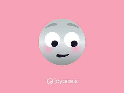 The JoyPixels Silver Shy Face - All Smiles 1.0 black and white character emoji emojis face glyph graphic gray icon illustration reaction shy silver smile smiles smiley smiley face smileys vector