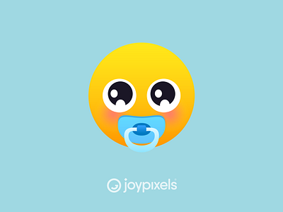 The JoyPixels Face with Pacifier Emoji - All Smiles 1.0 babies baby character children cute emoji emojis glyph graphic icon illustration infant kid kids pacifier reaction smiley smiley face toddler